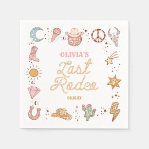 Servilleta De Papel Último Rodeo Disco Vaquera Despedida de Soltera