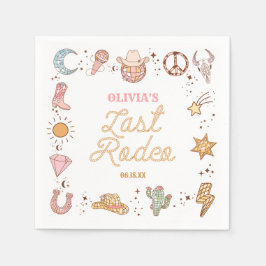 Servilleta De Papel Último Rodeo Disco Vaquera Despedida de Soltera Fi