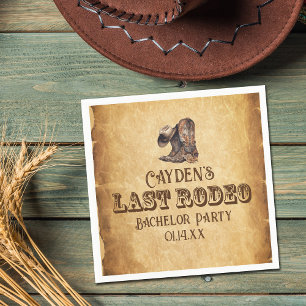 Servilleta De Papel Último Vaquero Rodeo Grunge Marrón Despedida de So