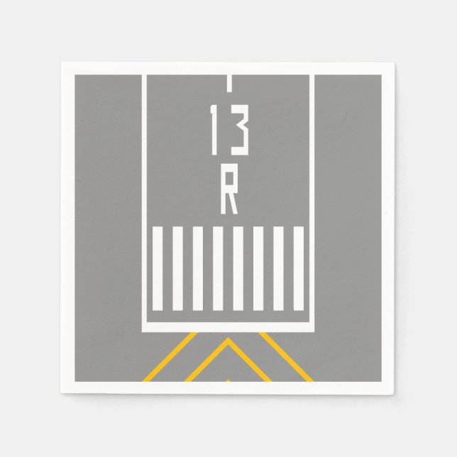 Servilleta De Papel Umbral de pista 13R (Anverso)