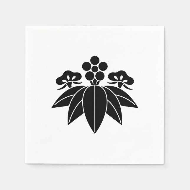 Servilleta De Papel ume de pino bambú de estilo genciana (Anverso)