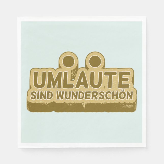 Servilleta De Papel Umlaute sind wunderschön Geman Language UMLAUT (Anverso)