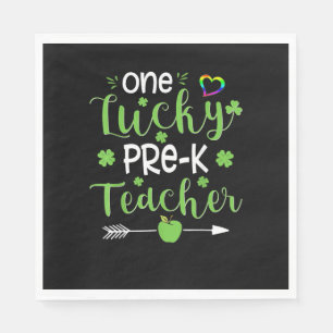 Servilleta De Papel Un afortunado profesor de pre-K Shirt St Patricks