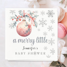 Un alegre Navidad pequeño Ball Winter Baby Shower