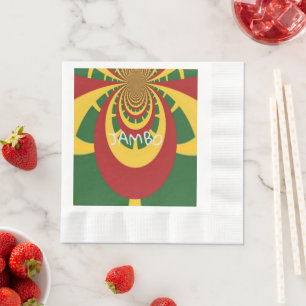 Servilleta De Papel Un Amor Jambo Hakuna Matata Jamaica Colores Rasta