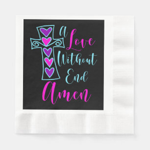 Servilleta De Papel Un Amor Sin Fin Amen Inspirado Por Jesús Cita A Ch