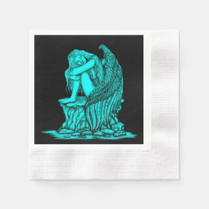 Servilleta De Papel Un ángel dormido en la piedra