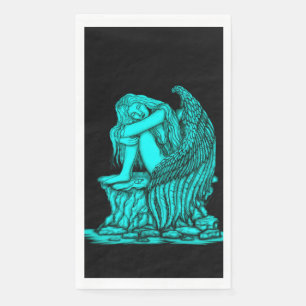 Servilleta De Papel Un ángel dormido en la piedra