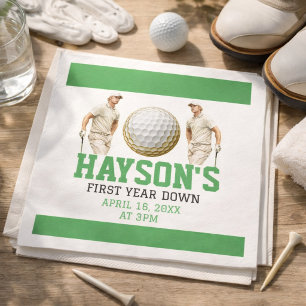 Servilleta De Papel ¡Un Año Atrás, Sigue El Golf! 1.ᵉʳ Fiesta de cumpl