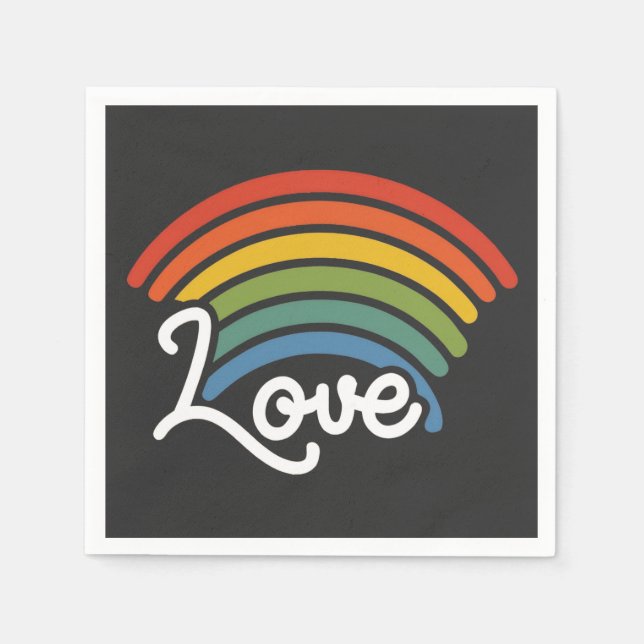 Servilleta De Papel Un arcoiris de amor (Anverso)