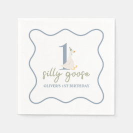 Servilleta De Papel Un azul y verde de la gallina azul y verde