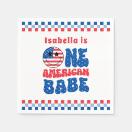 Servilleta De Papel Un Babe Estadounidense 4 De Julio