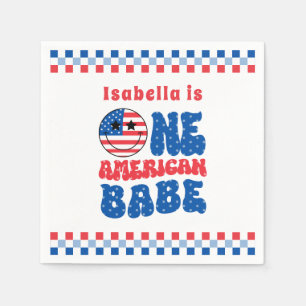 Servilleta De Papel Un Babe Estadounidense 4 De Julio
