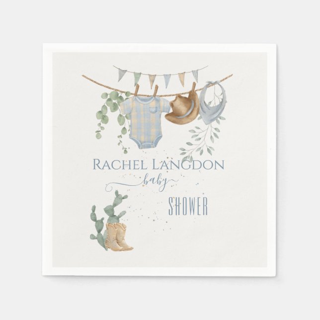 Servilleta De Papel Un Baby Shower de un niñito (Anverso)