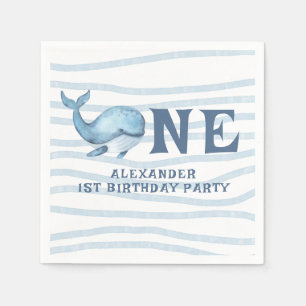 Servilleta De Papel UN BALLENA Cumpleaños 1er Bajo El Mar