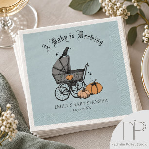 Servilleta De Papel Un bebé está preparando Baby Shower azul
