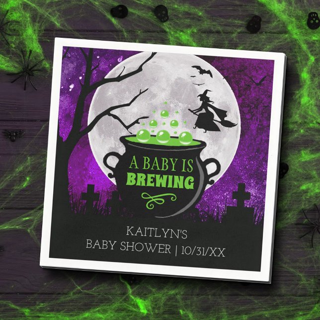 Servilleta De Papel Un bebé está preparando Baby Shower de Halloween (Subido por el creador)