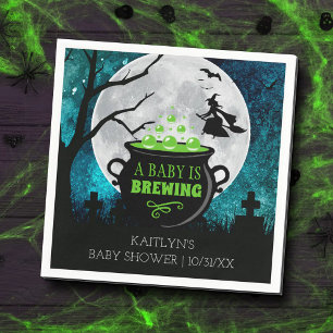 Servilleta De Papel Un bebé está preparando Baby Shower de Halloween