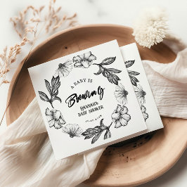 Servilleta De Papel Un bebé está preparando Baby Shower de las Flores