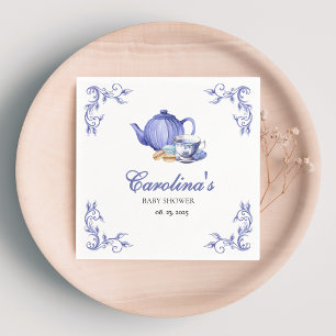 Servilleta De Papel Un bebé está preparando un Fiesta de té morado Bab