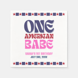 Servilleta De Papel Un bebé norteamericano 4 de julio, cumpleaños