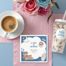 Servilleta De Papel Un bebé prepara café Baby Shower