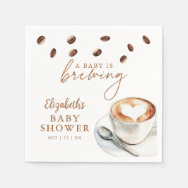 Servilleta De Papel Un bebé prepara café Baby Shower