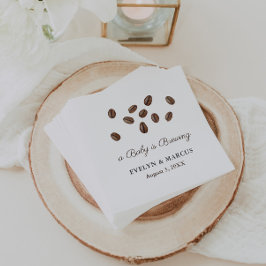 Servilleta De Papel Un bebé prepara café Baby Shower o Boda