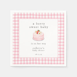 Servilleta De Papel Un Berry Sweet Baby Strawberry Baby Shower