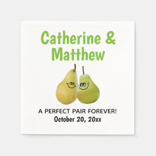 Servilleta De Papel Un Boda de Pear Personalizado Perfecto