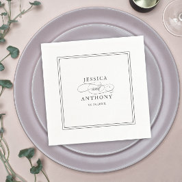 Servilleta De Papel Un Boda elegante florece