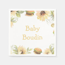 Servilleta De Papel Un bollo en las hamburguesas de hormigón en la ser