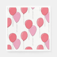 Un bonito globo de aire rosado. Patrón de cumpleañ