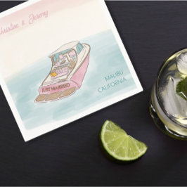 Servilleta De Papel Un bote recién casado para boda