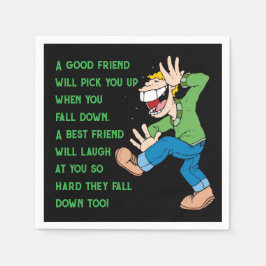 Servilleta De Papel "Un buen amigo" - Funny Cocktail Napkin