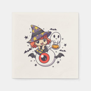 Servilleta De Papel Un chico brujo para Halloween
