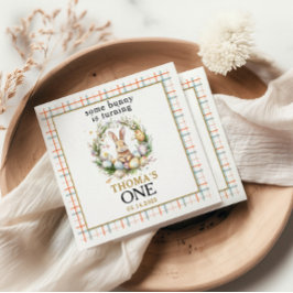 Servilleta De Papel Un conejo de Pascua cumple 1 año