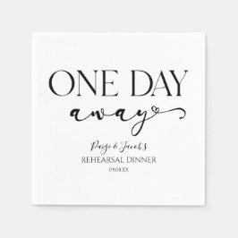 Servilleta De Papel Un día antes de la cena mínima de ensayo Boda
