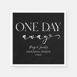 Servilleta De Papel Un día antes de la cena mínima de ensayo Boda