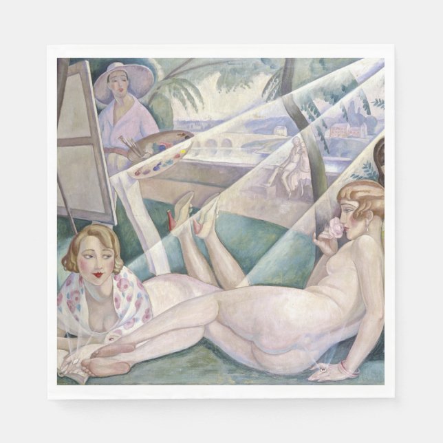 Servilleta De Papel Un día de verano (mujeres hermosas al sol) (Anverso)