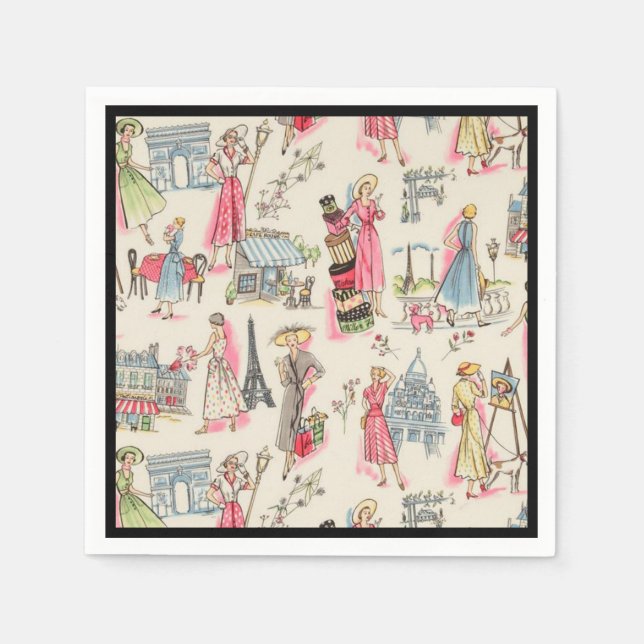 Servilleta De Papel Un día en París (Anverso)