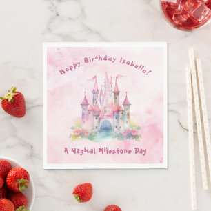 Servilleta De Papel Un día mágico para el cumpleaños de nuestra prince