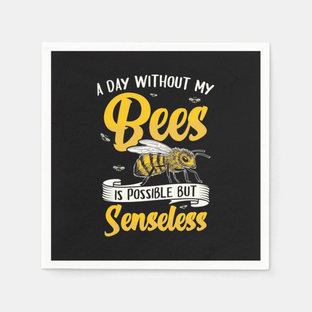 Servilleta De Papel Un día sin mis abejas (Anverso)