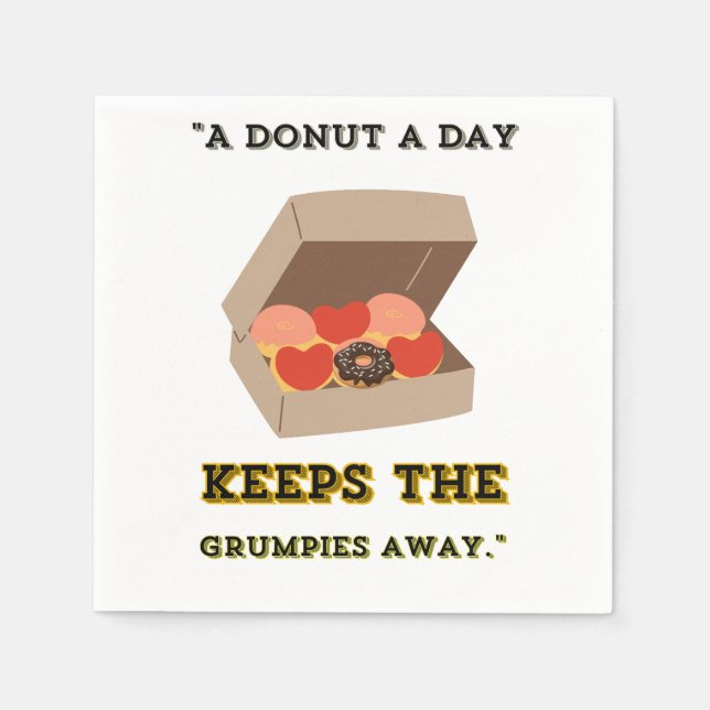 SERVILLETA DE PAPEL UN DINERO AL DÍA MANTIENE A LOS GRUMPIES FUERA (Anverso)