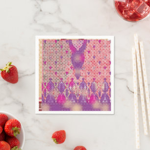 Servilleta De Papel un diseño de fondo morado con puntos