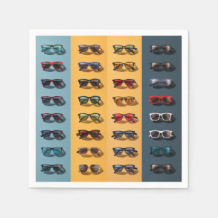 Servilleta De Papel Un diseño de patrón de gafas de sol,