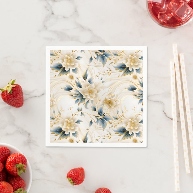 Servilleta De Papel Un diseño de serie floral Boda 1 (In situ)