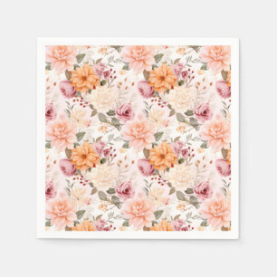 Servilleta De Papel Un diseño de serie floral de otoño 2