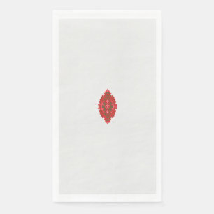 Servilleta De Papel un diseño rojo y marrón sobre un fondo blanco
