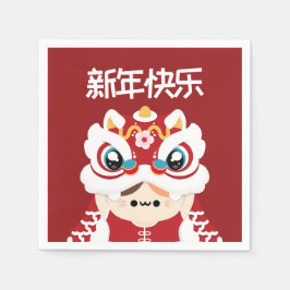 Servilleta De Papel Un divertido y simple año nuevo chino